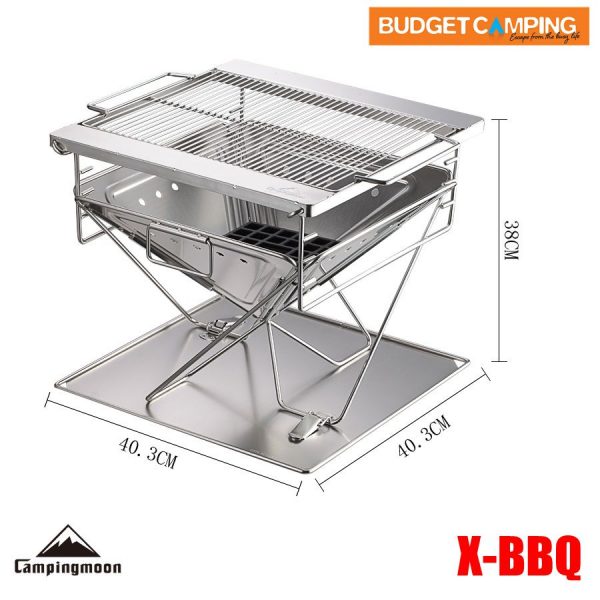 Campingmoon S S X Bbq Portable Folding Fire Pit Budget Camping